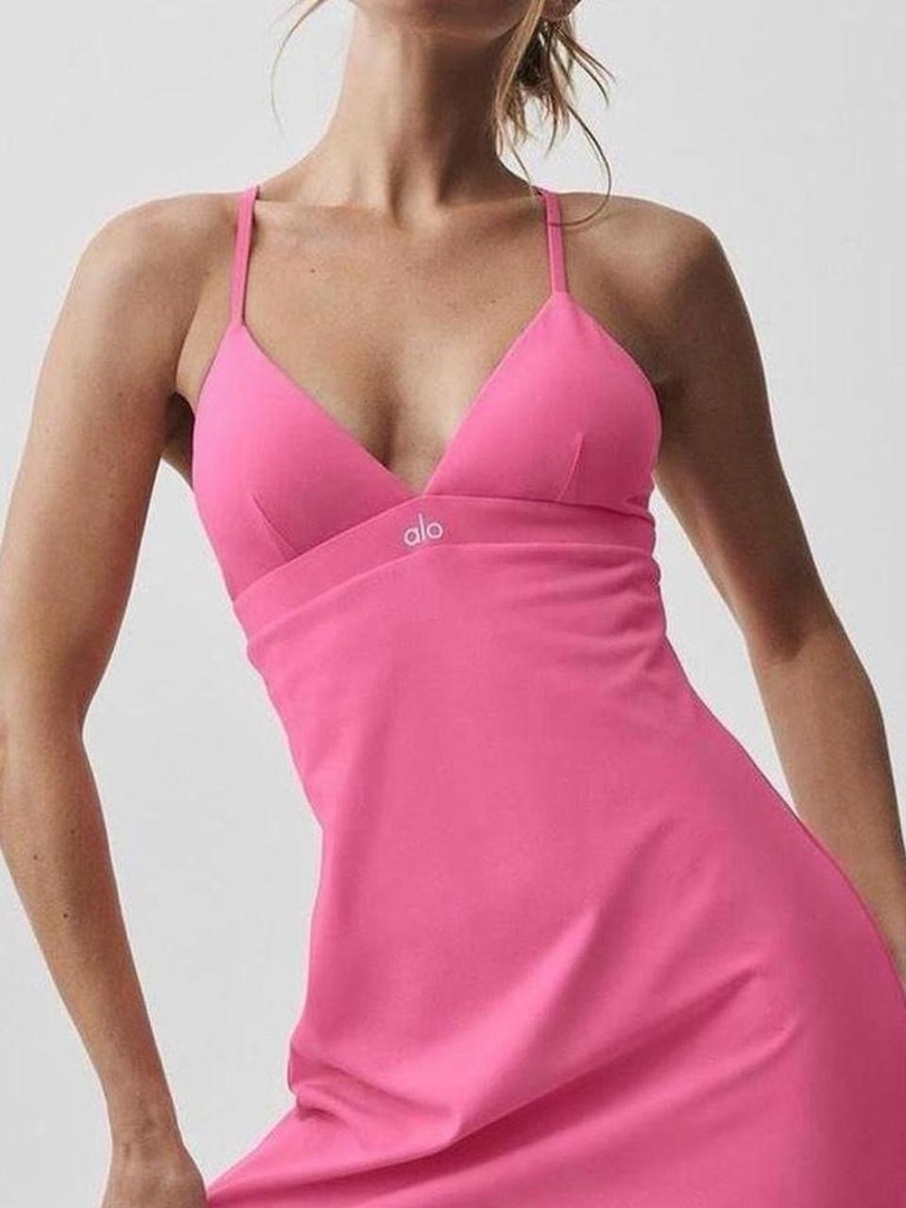 ALO Yoga Women’s Paradise Pink Airbrush Splendor Mini Dress — Size M